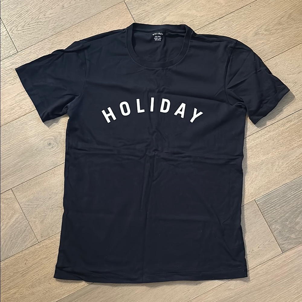 HOLIDAY navy logo tshirt paris france 🇫🇷 XS